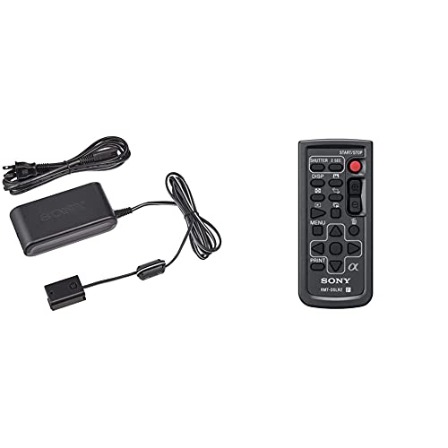 Sony ACPW20 Adaptateur Secteur pour Appareils Photo Compacts et Alpha & RMTDSLR2 Télécommande pour Appareil Photo Reflex Numérique et Appareil Photo NEX - + Télécommande