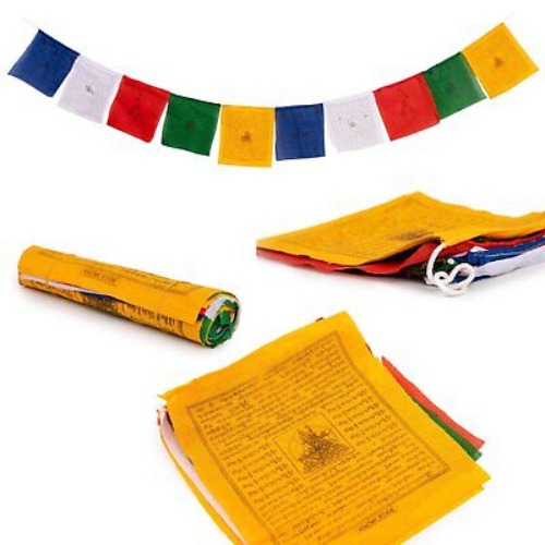 Tibetan Prayer Flags Cotton - Buddhism Nepal Handmade - 7.4"x 7.4"  | eBay