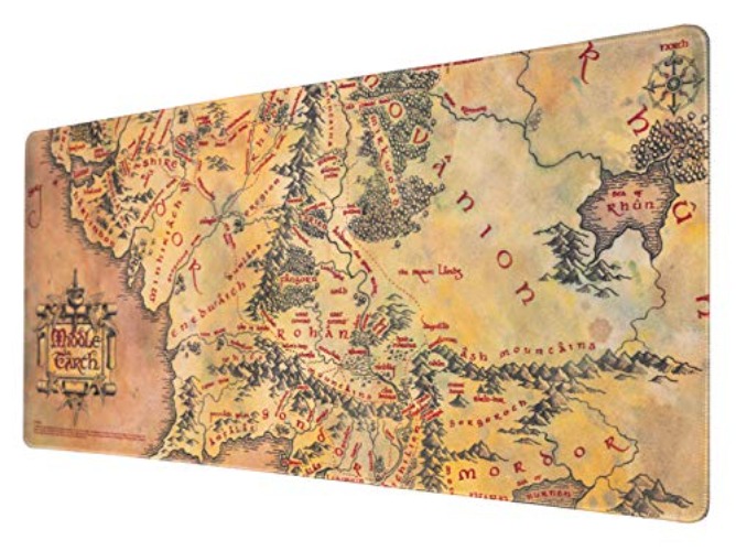 Grupo Erik Lord Of The Rings XXL Mouse Mat - Desk Pad - 31.5 Inch x 13.78 Inch Non-Slip Rubber Base Mouse Pad, Gaming Mouse Pad, Keyboard Mouse Mat - Lord Of The Rings Gifts - LOTR