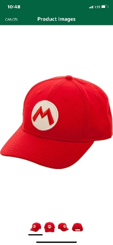 Super Mario Youth Adjustable Baseball Cap Multicolored at Amazon Men’s Clothing store