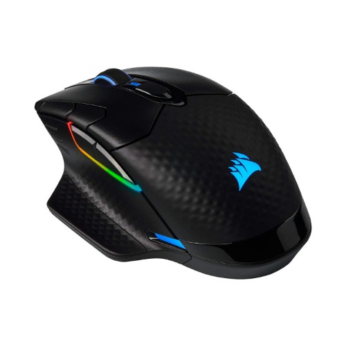 Corsair Dark Core RGB Pro, Wireless FPS/MOBA Gaming Mouse with SLIPSTREAM Technology, Black, Backlit RGB LED, 18000 DPI, Optical,CH-9315411-NA - Standard Charging Gaming Mouse