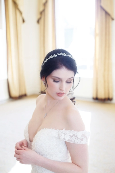 Wedding Headband, Bridal Wedding Headpiece Vine, Flexible Vine Handwired Crystal Hair Piece, Wedding Hair Accessories, Joslyn Hair Vine