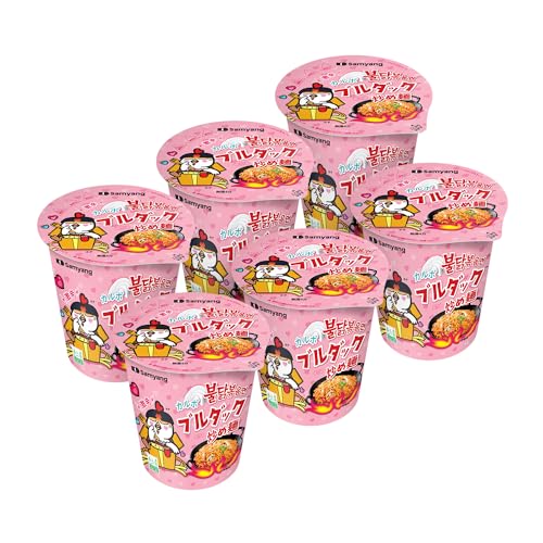 [Samyang] Carbo Spicy Chicken Fried Cup Noodles 80g × 6EA / Korean food / Korean ramen (overseas direct shipment) - 2.82 Ounce (Pack of 6)