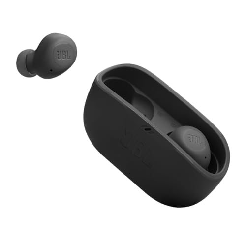 JBL Vibe Buds - True Wireless Earbuds, Smart Ambient, VoiceAware, Up to 32 total hours of battery life with speed charging, Water and dust resistant, JBL Deep Bass Sound (Black) - Black