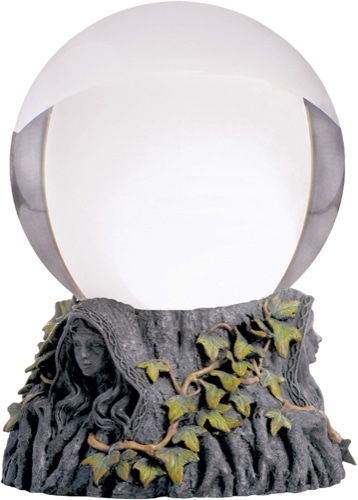 Nemesis Now Maiden Mother Crone Crystal Ball Holder and Crystal Ball 24cm Grey