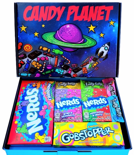 Wonka American Nerds Sweets Hamper | Everlasting Gobstoppers | Party Candy | Classic Retro USA Treats | Perfect for Birthday Christmas | by CANDYPLANET