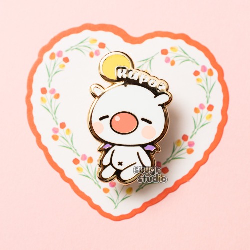 Derpy Moogle Hard Enamel Pin - [A Grade] / Locking Clasp
