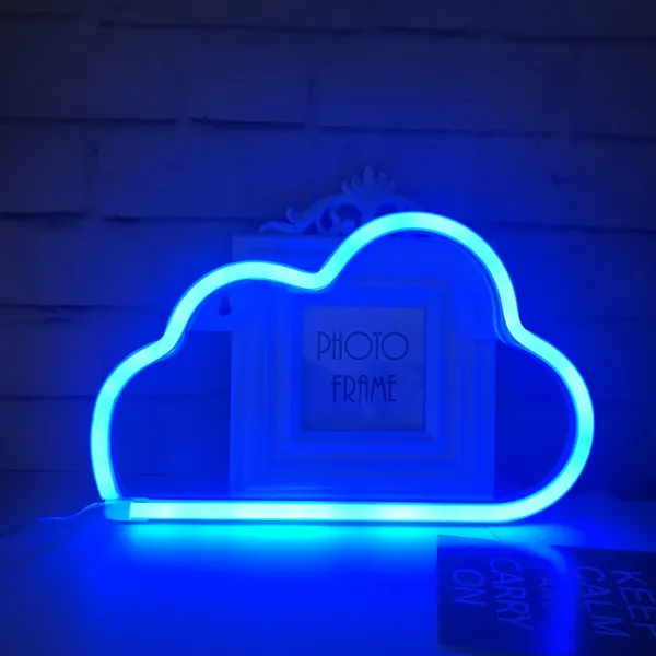 Blue Neon Cloud Light