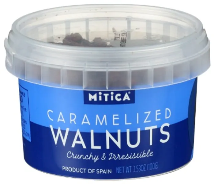 Mitica, Walnuts Caramelized Prepacked, 3.53 Ounce