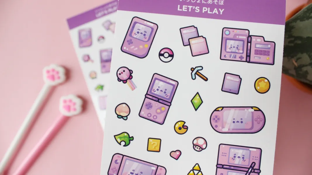 Gaming Sticker Sheet | Japanese inspired Stickers