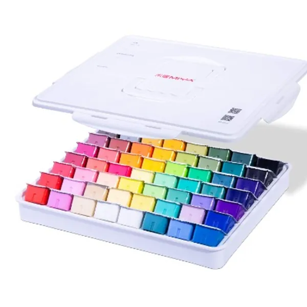 Miya Gouache Paint Set, 56 Colors x 30ml Unique Jelly Cup Design in a Carrying Case Perfect for Artists, Students, Gouache Opaque Watercolor Painting