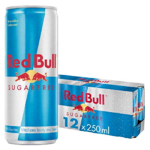 Red Bull Energy Drink Sugarfree, 250ml, Pack of 12
