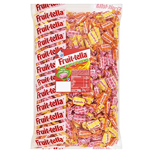 Fruit-tella Party Sweets - Juicy Chews, 3 Flavours (2KG Bulk Bag) - Juicy Chew 2kg