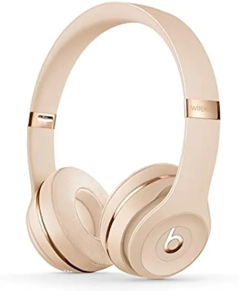 Beats Solo3 Wireless On-Ear Headphones - Apple W1 Headphone Chip, Class 1 Bluetooth, 40 Hours of Listening Time, Built-in Microphone - Satin Gold (Latest Model)