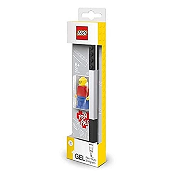 IQ LEGO Stationery Pen Pal - LEGO Black Gel Pen and Classic Minifgure (52601), 1 Pen + 1 Minifigure