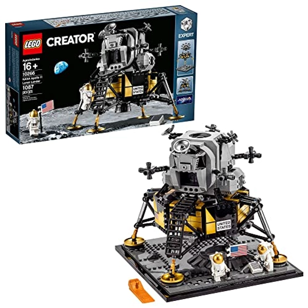 LEGO Creator Expert NASA Apollo 11 Lunar Lander 10266 Model Building Kit for Adults, Astronaut Mini Figures, Lunar Lander Replica, NASA Collectible for Home Office Décor, Gift Idea for Space Lovers