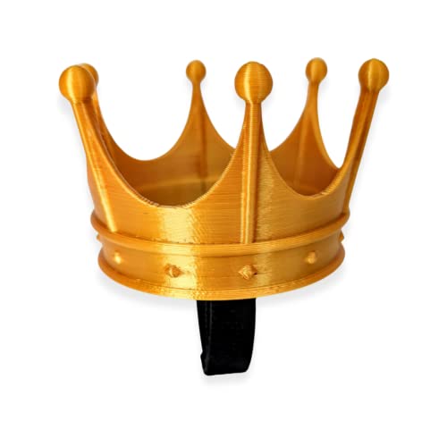 BeamTeam3D Crown for Headphones - Princess and Crown Headphone Attachment in Various Colors with Self Fastener - Cosplay Ears Attachment for Gamers and Streamers (Gold, Princess) - Gold - Princess