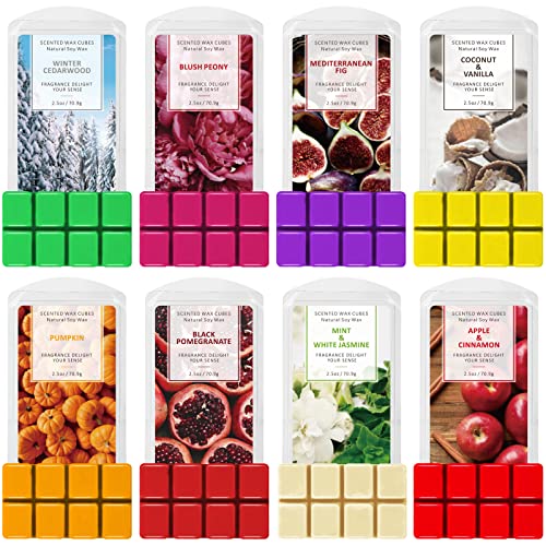 Scented Wax Melts, SCENTORINI Wax Cubes, 8x70.9 Gram Scented Soy Wax Melts for Wax Warmer, Series of 1 - Red Mixed - 8 Pack