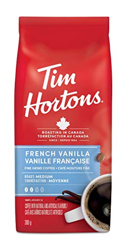 Tim Hortons French Vanilla, Fine Grind Coffee, Medium Roast, 300g Bag - Coffee - French Vanilla - 300 g (Pack of 1)