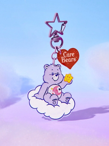 ROMWE X Care Bears 1pc Purple Bear & Star Shaped Keychain