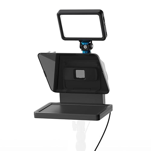 Elgato Prompter Lighting Kit - Premium Teleprompter with Portable LED Panel, includes ¼ Inch Thread Mount for Lights and Rechargeable Battery, Ideal for Streaming, Video Calls, Works with PC/Mac - Lighting Kit