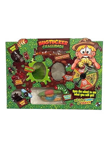 Bugtucker Trial Challenge Game - Nice Bugs Gummies and Nasty Bug Sweets 120g