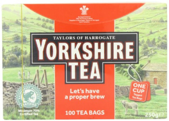 Taylors Yorkshire Tea One Cup String and Tag Tea Bags (Pack of 100) - 250 g (Pack of 1)