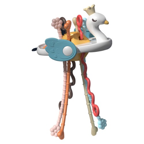 Montessori Toys 12-18 Months, Food Grade Silicone Pull String Activity Toy, Baby Sensory Toys, Early Educational Fine Motor Skills Activity Toys, Christmas Birthday Gift for Boys Girls Kids Age 1-5