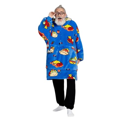 The Oodie Blanket Hoodie | Premium Wearable Blanket Adult| Cozy Hoodie Blanket | Hoodie Blankets, Oversized Hoodie Blanket for Women & Men | Oodie Sherpa Blanket Hoodie - Taco Friends Oodie