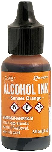 Ranger Adirondack Alcohol Ink, Sunset Orange - Sunset Orange - 0.5oz
