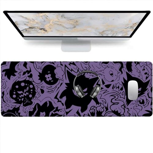 Anime Large Gaming Mouse Pad, 31.5x11.8 Inch, Keyboard Pad Computer Mat, Large Extended Computer Mouse Mat, Non-Slip Stitched Edge Office Laptop Computer Keyboard Mousepad Extended Desk Mat - X-Large - Xl-06