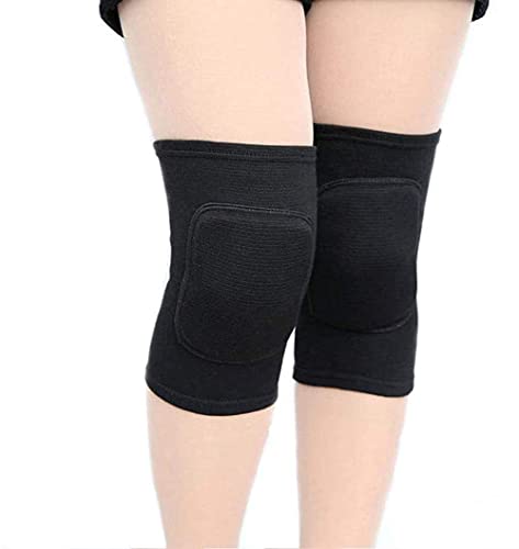 YICYC Volleyball Knee Pads for Dancers, Soft Breathable Knee Pads for Men Women Kids Knees Protective, Knee Brace for Volleyball Football Dance Yoga Tennis Running Cycling Workout Climbing - Black - Large