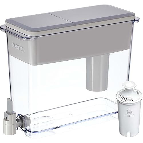 Brita 27 Cup Filter Dispenser, Reduces Chlorine taste and odour from Tap Water, Filters 151 Litres, UltraMax, Grey - Grey - Dispenser