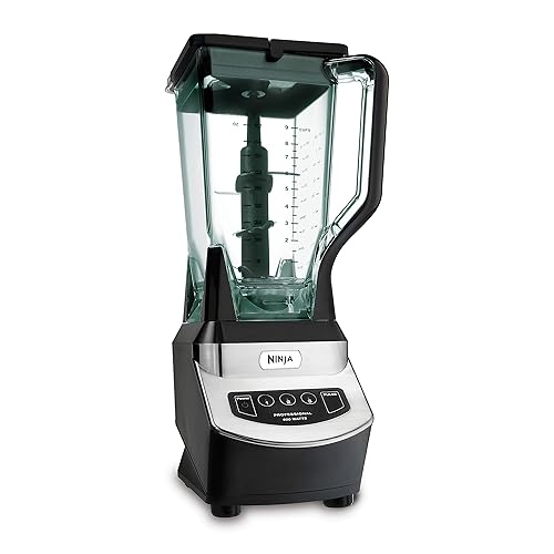 Ninja NJ600WMC Professional Blender, 72 oz Pitcher, Black/Silver, 900W (Canadian Version)