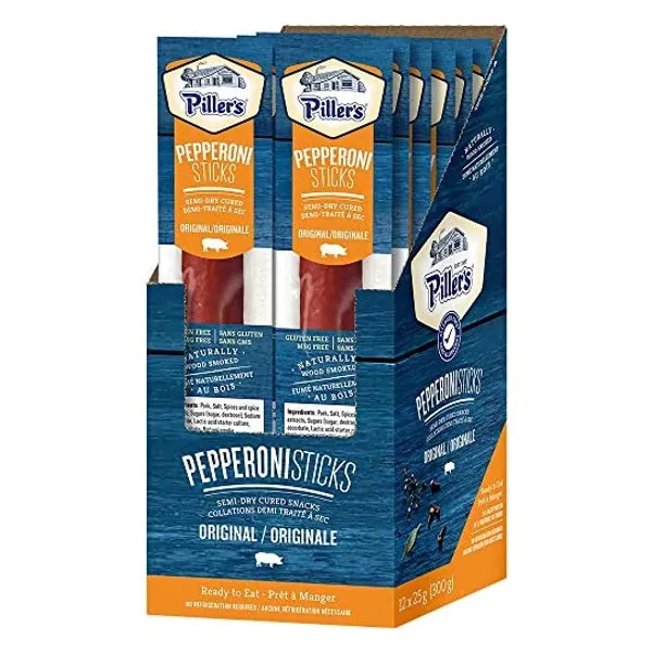 
                            Piller's Pepperoni Sticks Original 12 Pack x 25g (300g)
                        