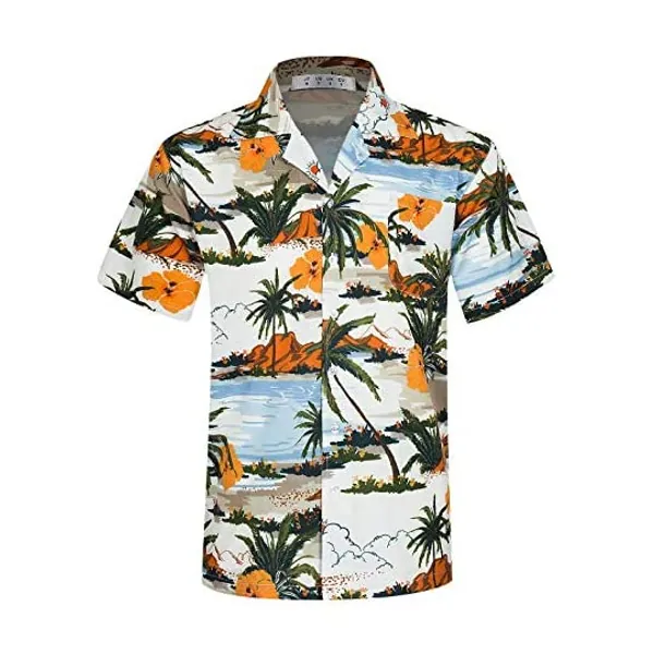 
                            APTRO Men's Hawaiian Shirts Short Sleeve Button Down Casual Beach Tropical Shirts Party Holiday
                        