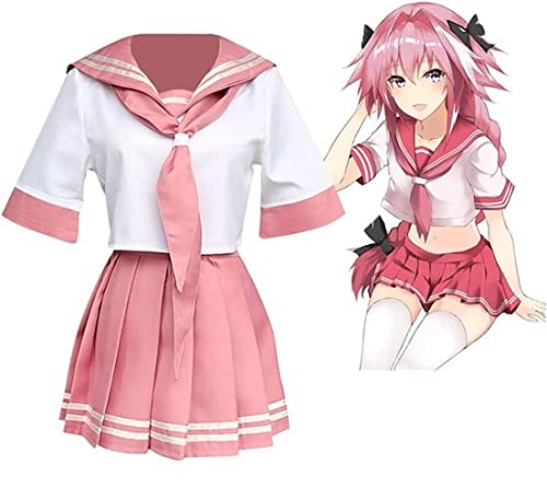 Cosplay Life Anime Fate Apocrypha Astolfo Cosplay Costumes Japanese Student Girls School Uniforms Halloween Outfit - Large