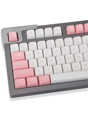 Mint Caps Pink and White Keycaps