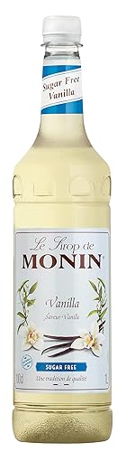 MONIN Premium Vanilla Sugar Free Syrup 1L for Coffee