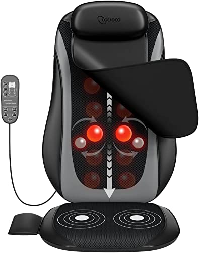Cotsoco Shiatsu Back Massager with Heat,Massage Chair Pad with Vibration,Deep Kneading Rolling Massage Seat for Waist,Hips,Muscle Pain Relief,Use at Home/Office