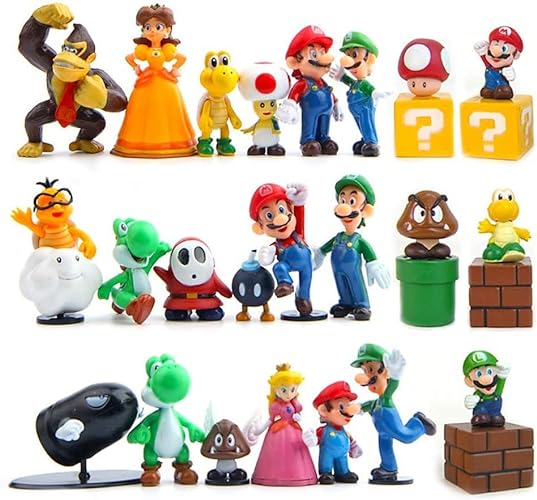 Isaneihas 28pcs/Set Mario Figures Toy - Mario & Luigi Figurines – Yoshi & Mario Bros Action Figures （2 inch）