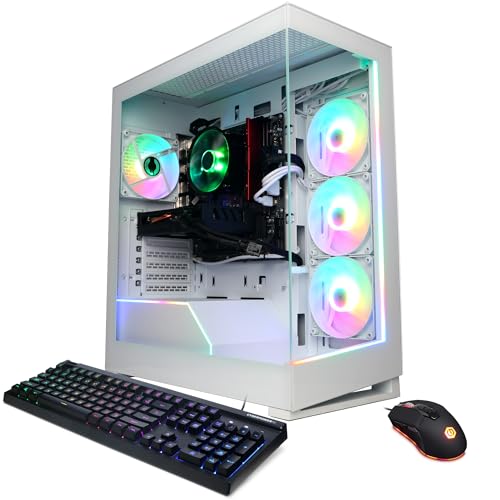 CyberPowerPC Gamer Master Gaming PC, AMD Ryzen 5 8600G 4.3GHz, Radeon RX 7600 8GB, 16GB DDR5, 1TB PCIe Gen4 SSD, WiFi Ready & Windows 11 Home (GMAI5400A) - R5 8600G/RX 7600