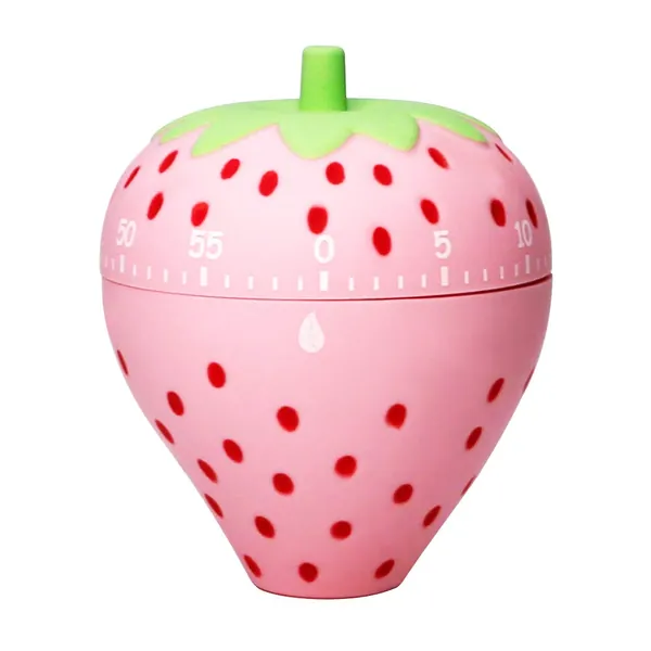MONLIYA Kitchen Timer Cute Fruit Cookie Kitchen Timer | Novelty Manual Cooking Timer | Fun Shaped Mechanical Timer for Kitchen Alarm Home Desktop Decor (Strawberry) Windup - Strawberry