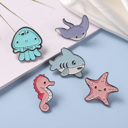 Tiny Sea Animal Pins - Set of all 5 (Save $15)