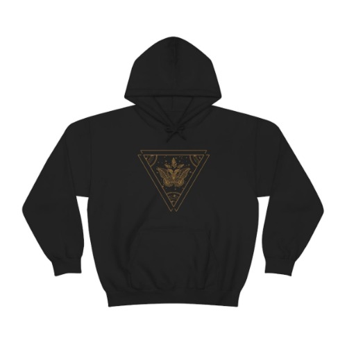 Luna Moth Hoodie - Black / 2XL