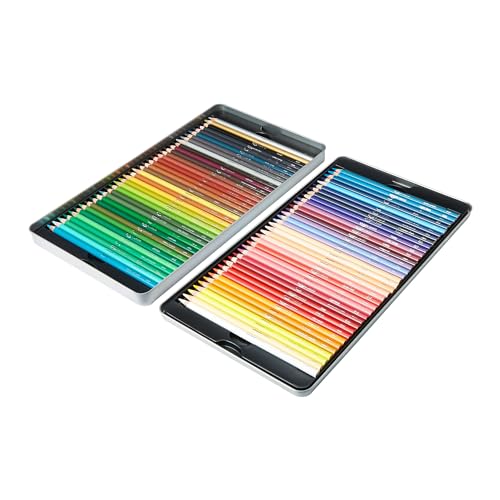 Amazon Basics Lápices de colores en caja de lata, Paquete de 72