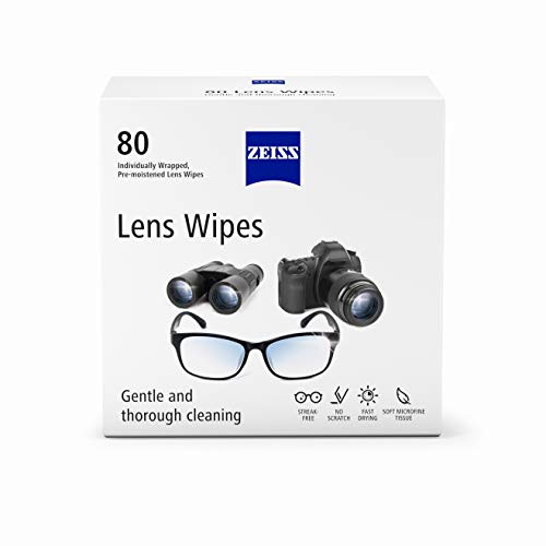 ZEISS Pre-Moistened Lens Cleaning Wipes, 200 Count - White - 80 Count (Pack of 1)