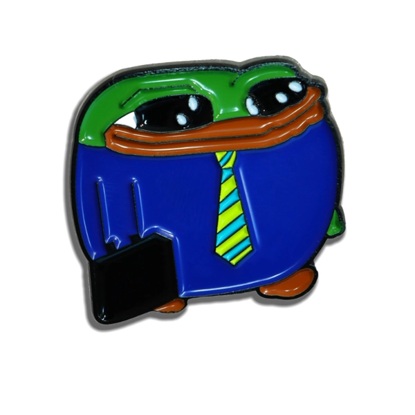 Peepo Business Enamel Pin