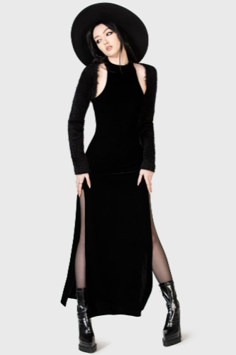 Castella Maxi Dress | S / Black / 96%Polyester 4%Elastane