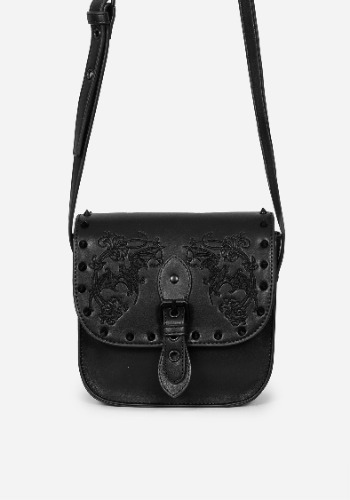 Disturbia: Penumbra Embroidered Mini Satchel Bag